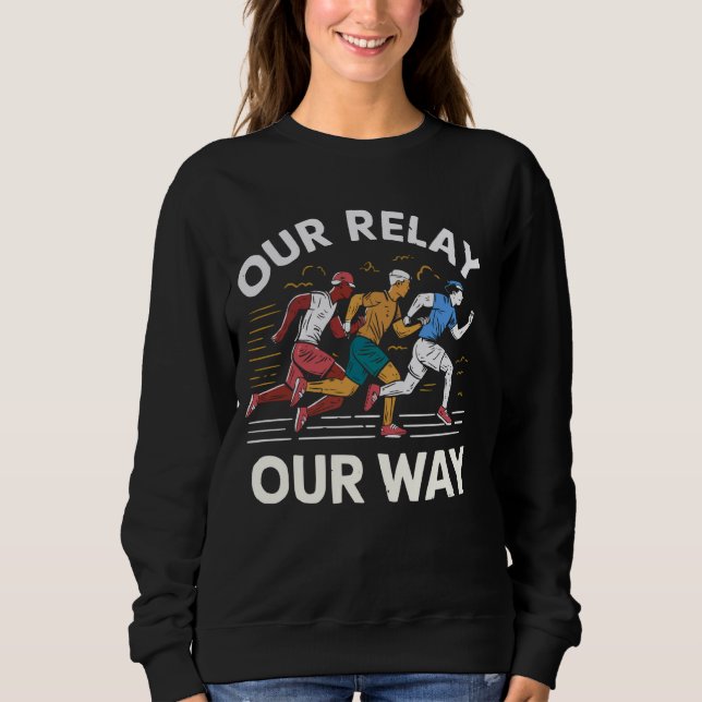 Sweatshirt Course Relais Course Athlète Piste Et Sprinter De  (Devant)