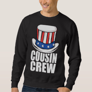 Sweatshirt Cousin Crew 4 juillet l'oncle Sam's Casquette Fami