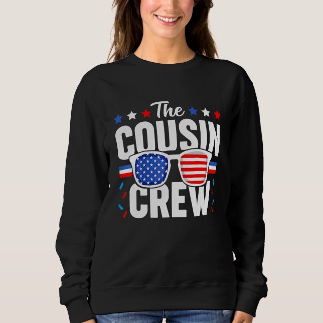 Sweatshirt Cousin Crew 4th of July Patriotic American Family  (Devant)