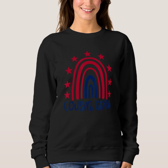 Sweatshirt Cousin Crew 4th Of July Patriotic American Family  (Devant)