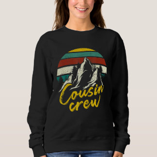 Sweatshirt Cousin Crew Camping Extérieur Coucher de soleil Ca
