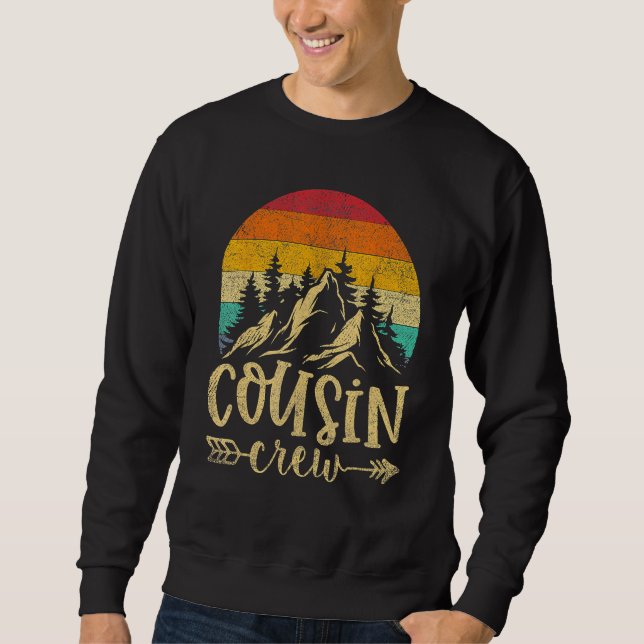 Sweatshirt Cousin Crew Camping extérieur Sunset Summer Camp F (Devant)