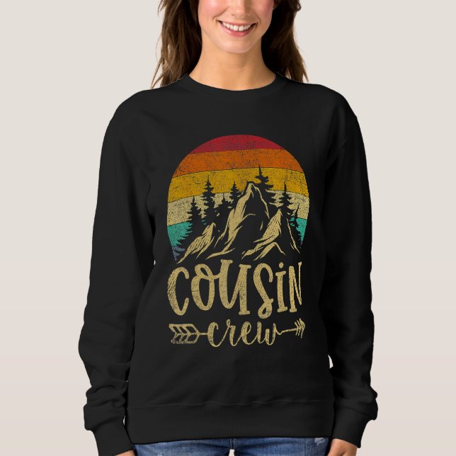 Sweatshirt Cousin Crew Camping extérieur Sunset Summer Camp F (Devant)