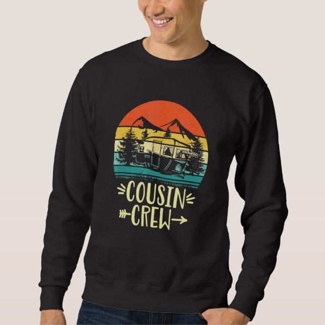 Sweatshirt Cousin Crew Camping extérieur Sunset Summer Camp V (Devant)