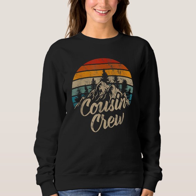 Sweatshirt Cousin Crew Camping Outdoor Sunset Summer Camp (Devant)