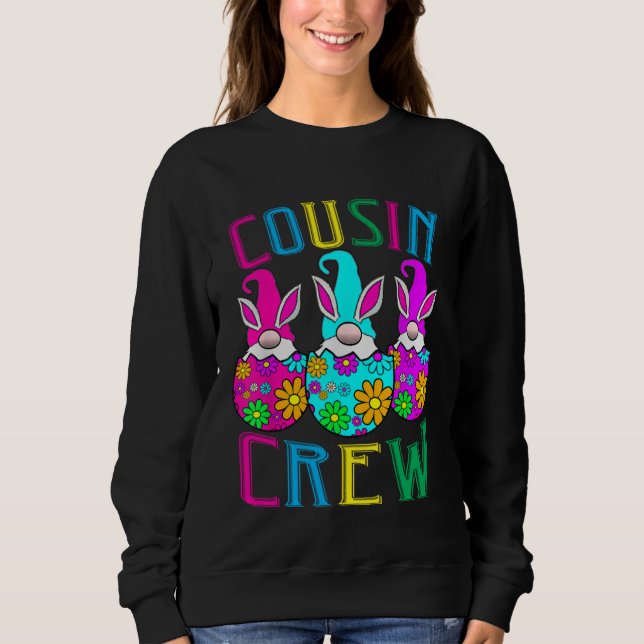 Sweatshirt Cousin Crew Gonmes Love Cool Eggs Bunny Happy East (Devant)