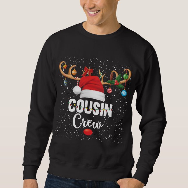 Sweatshirt Cousin du Christ Crew Buffalo Red Plaid Pajamas Fa (Devant)