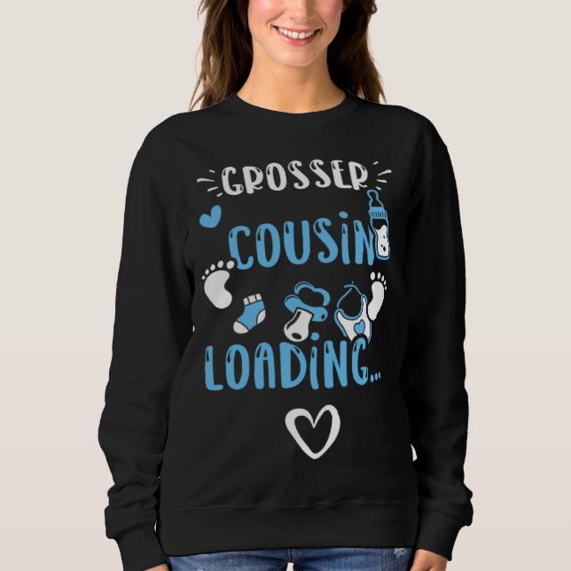 Sweatshirt Cousin Großer Cousin Loading   Baby Boy Sayings (Devant)