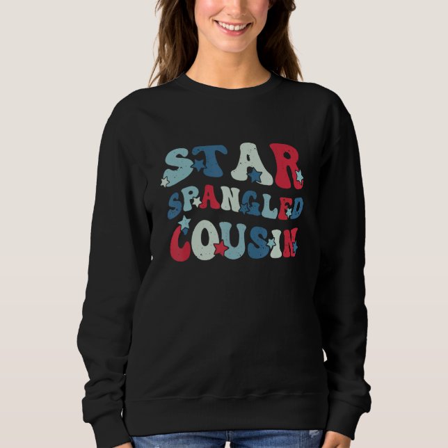 Sweatshirt Cousin Patriotic American Family Matching (Devant)