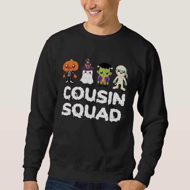 Sweatshirt Cousin Squad Crew Boys Girls Kids Halloween Matchi (Devant)