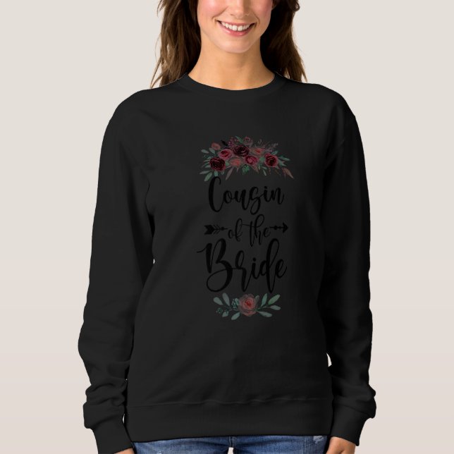 Sweatshirt Cousine de la mariée Célébration de la fête de mar (Devant)