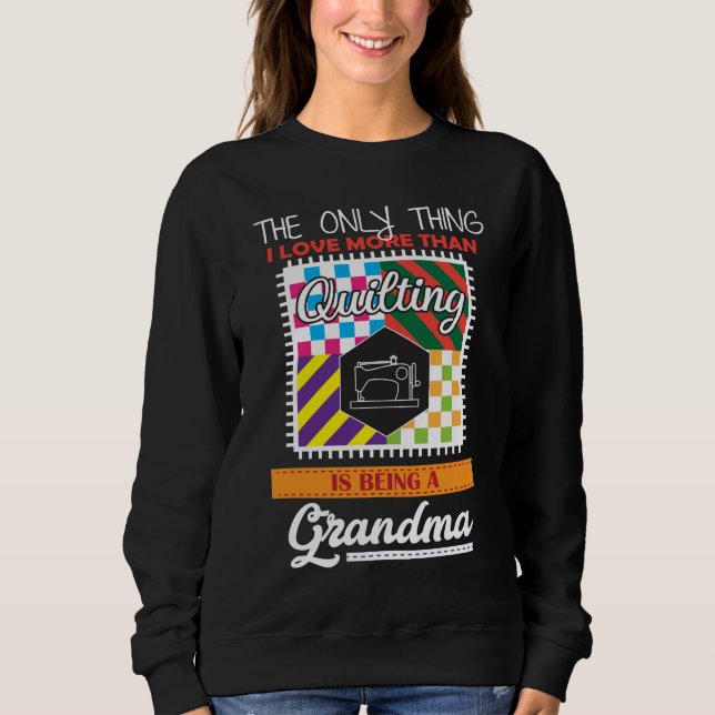 Sweatshirt Couture piquante de Quilter de cadeau de (Devant)