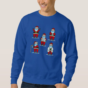 Sweatshirt covid noël visage masque docteur santa claus