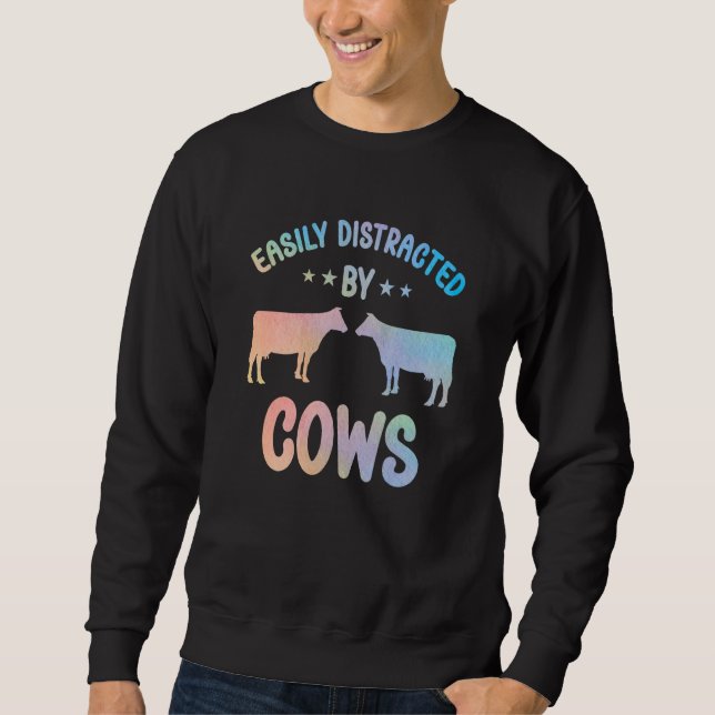 Sweatshirt Cow Apparel Farmer Cows Lover for Women & Kids_1 (Devant)