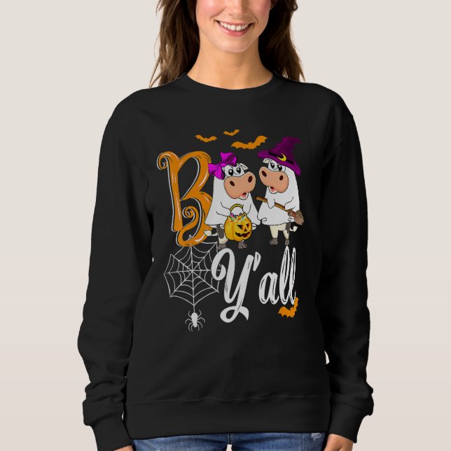 Sweatshirt Cow Boo Y'all Farmer Halloween Costume (Devant)