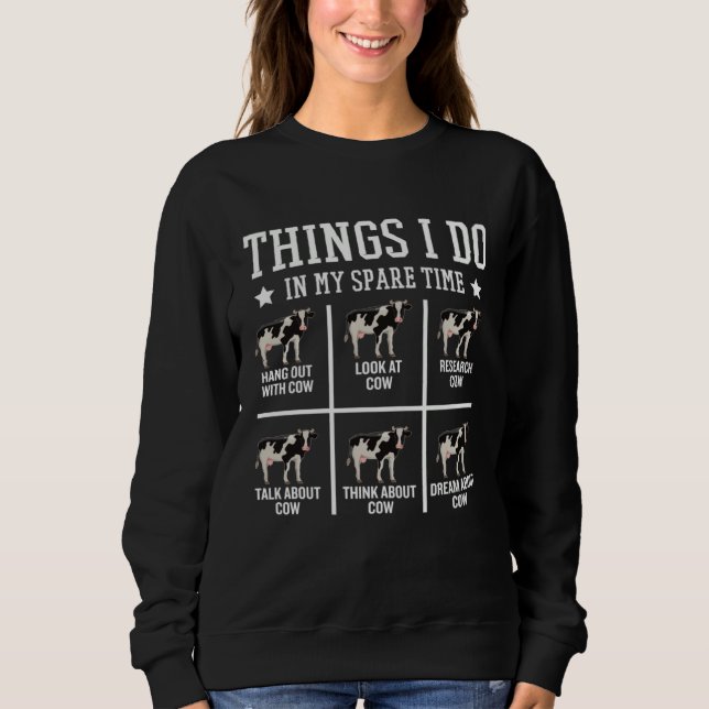 Sweatshirt Cow  Humor Farmer Farming Hilarious Humorous Jokes (Devant)