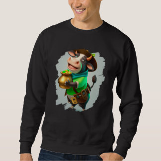 Sweatshirt Cow Leprechaun Cows St Patricks Day  1