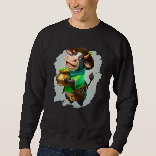 Sweatshirt Cow Leprechaun Cows St Patricks Day  1 (Devant)
