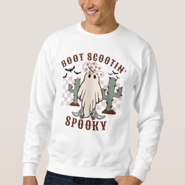 Sweatshirt Cowboy Halloween Boot Scootin Éffrayant (Devant)