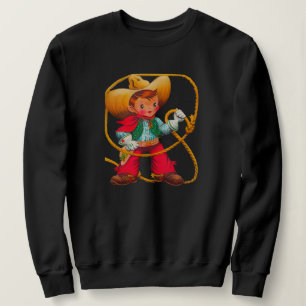 Sweatshirt Cowboy Retro Boy Child Cute Western