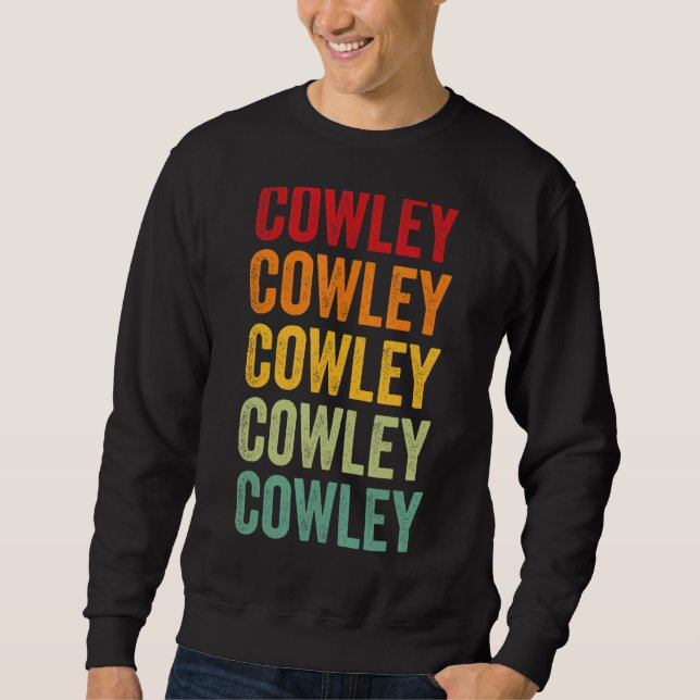 Sweatshirt Cowley County Kansas Rainbow Text Design (Devant)