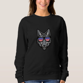 Sweatshirt Coyote for Women Men 4th of July National Coyote D