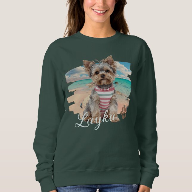 Sweatshirt Cozy and Modern Photo and Typography (Devant)