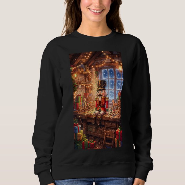 Sweatshirt Cozy Christmas Nutcracker Toy Workshop (Devant)