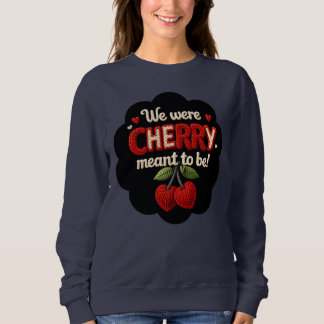 Sweatshirt Cozy knitted-style typography and adorable cherry