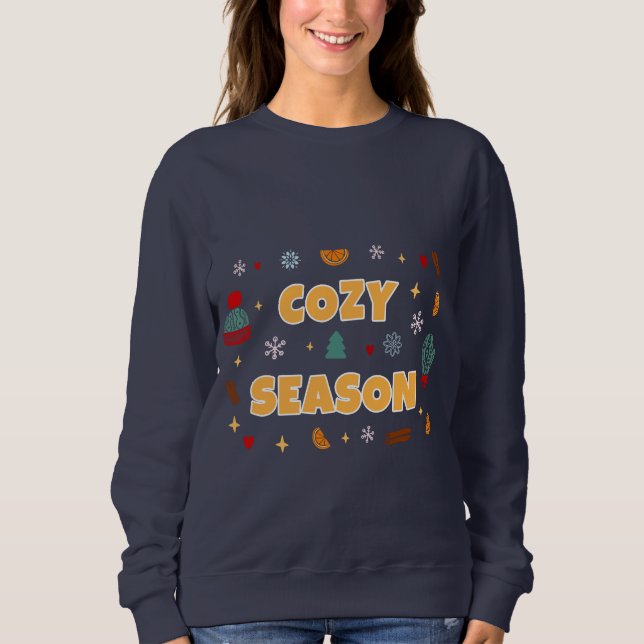 Sweatshirt Cozy Season Winter Icons – Style A (Devant)