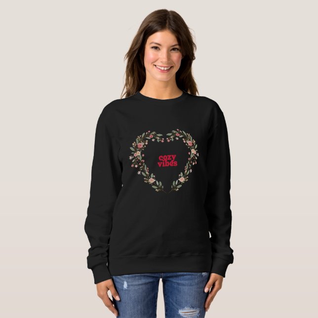 Sweatshirt Cozy Vibes pour Femmes  (Devant entier)