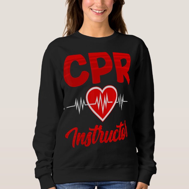 Sweatshirt Cpr Cours d'instructeur Coach Care Emergency First (Devant)