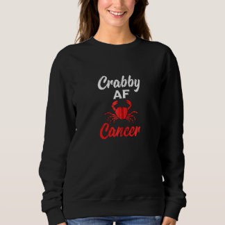 Sweatshirt Crabby Af Funny Zodiac Astrologie