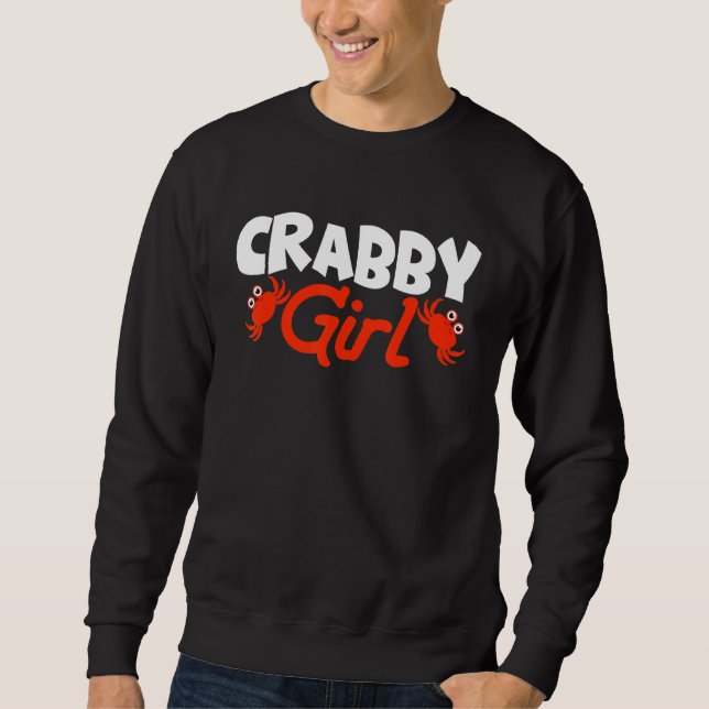 Sweatshirt Crabby Girl Crab Homard Crabes Crabe Écherolat (Devant)