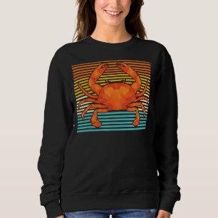 Sweatshirt Crabe des fruits de mer Retro Crabe des animaux de