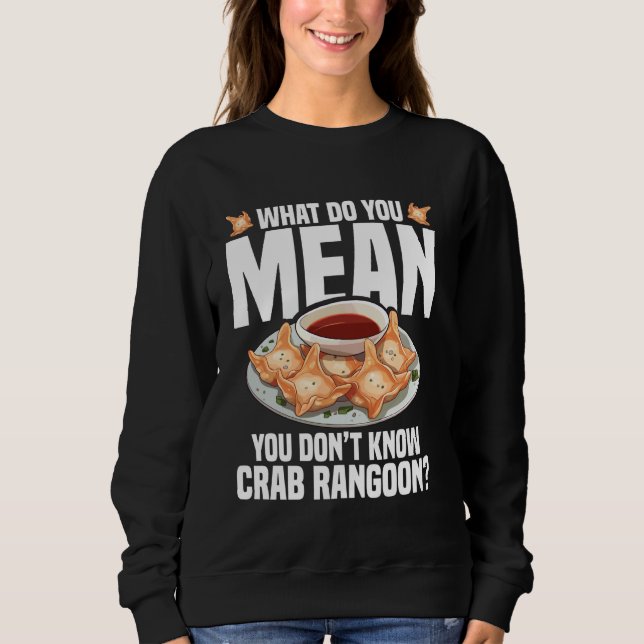 Sweatshirt Crabe Rangoon Collier de nourriture Lover Crabe ch (Devant)