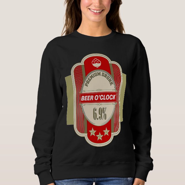 Sweatshirt Craft Beer Lover Drinking Lazy Halloween Costume (Devant)