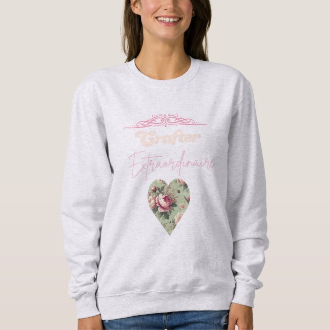 Sweatshirt Crafter Extraordinaire Blush Heart Typographie  (Devant)