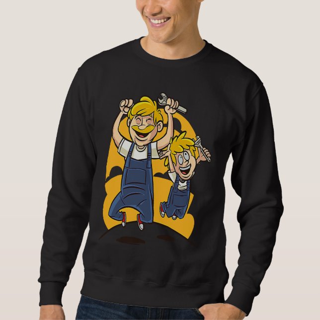 Sweatshirt Craftsman father son mechanic electronics dad scre (Devant)