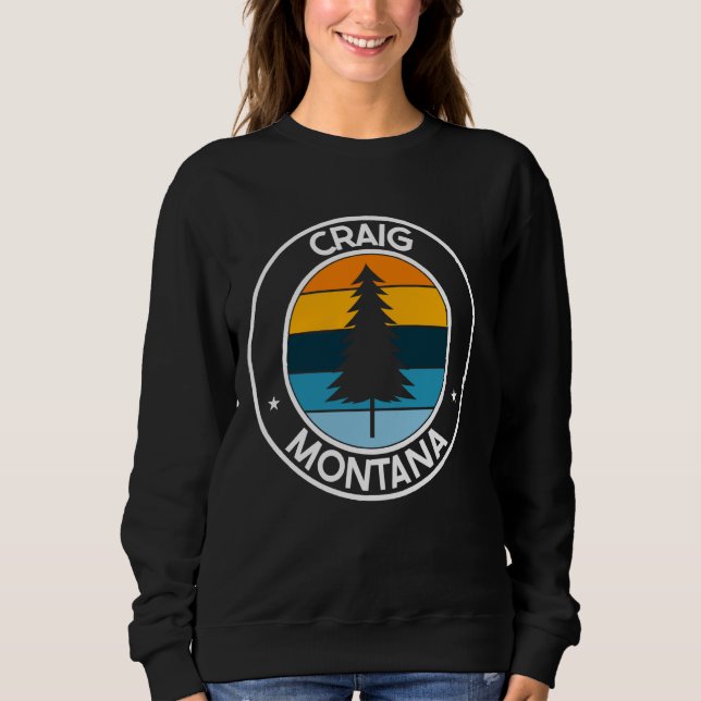 Sweatshirt Craig Montana MT USA City Pride Retro Sunset (Devant)