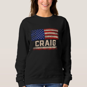 Sweatshirt Craig prénom Chemise Craig Nom de craig drapeau am
