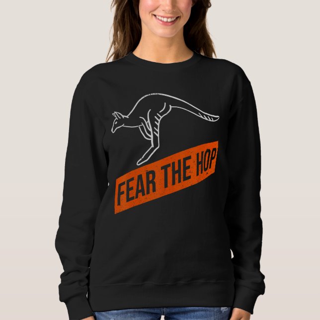 Sweatshirt Craignez Le Saut Pour Un Kangourou Wallaby (Devant)