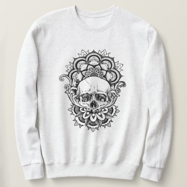 Sweatshirt Crâne de géométrie sacrée (Design devant)