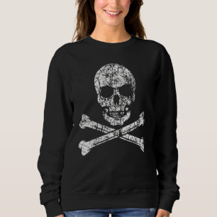 Sweatshirt Crâne de pirate et os croisés Marin de mer Équipag
