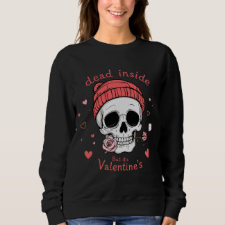 Sweatshirt Crâne de Saint-Valentin ironique