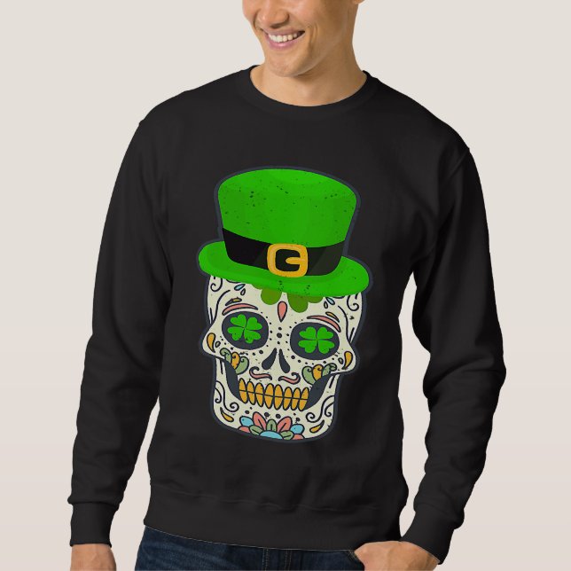 Sweatshirt Crâne de Sucre Saint-Patrick Jour des Morts Chance (Devant)