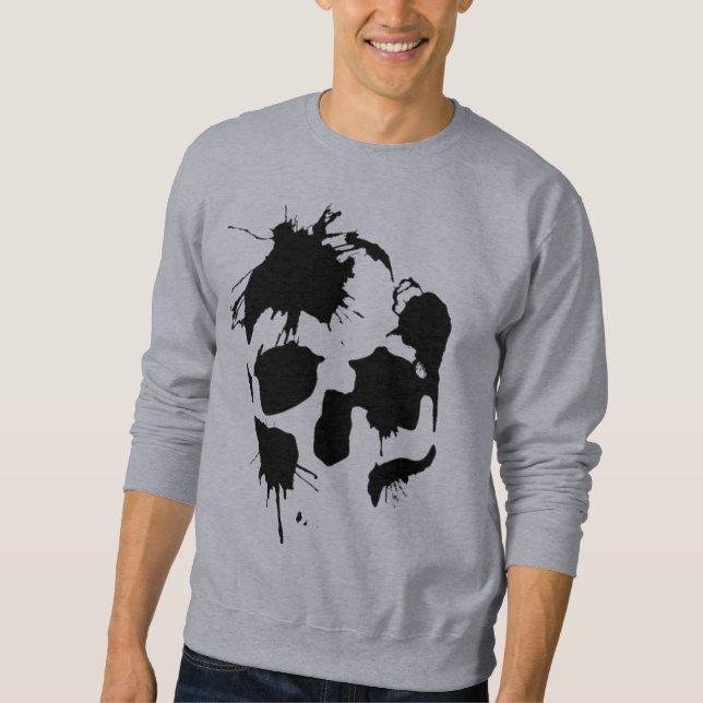 Sweatshirt Crâne d'éclaboussure d'encre (Devant)