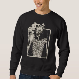 Sweatshirt Crâne d'Halloween Imprimé Graphique Fleece Surdime