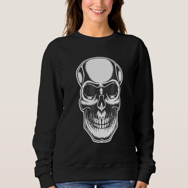 Sweatshirt Crâne effrayant visage (Devant)