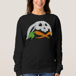 Sweatshirt Crâne et os croisés Mauvais lapin d'horreur lapin